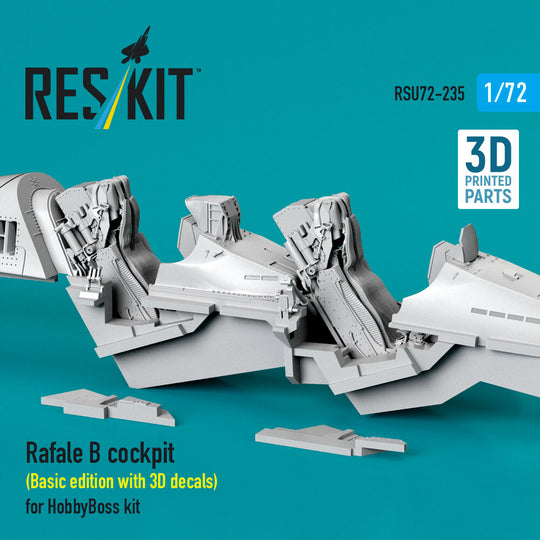 Rafale B cockpit (Basic edition with 3D decals) for HobbyBoss kit (3D Printed)