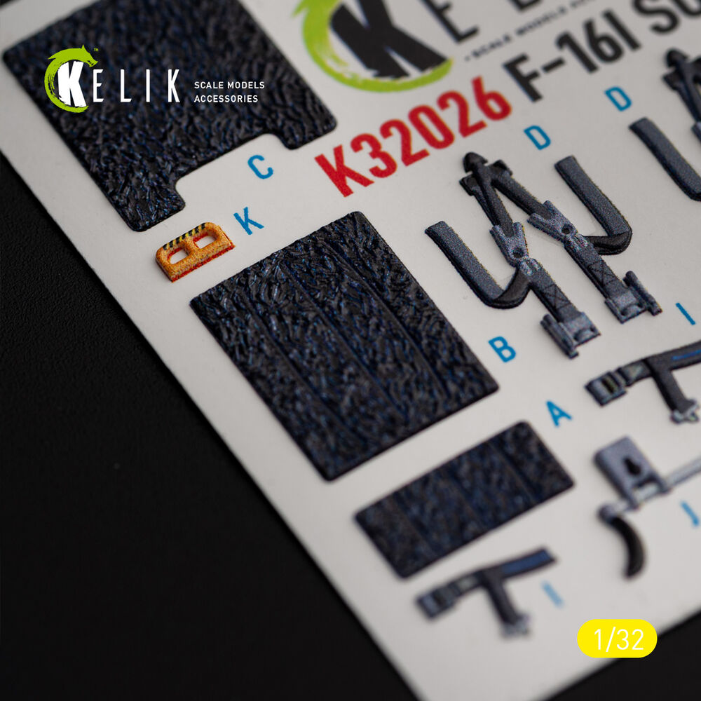 F-16I Sufa - interior 3D decals for Academy kit