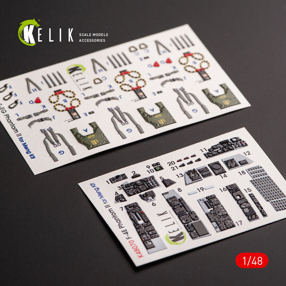 F-4E Phantom II interior 3D decals for Meng kit