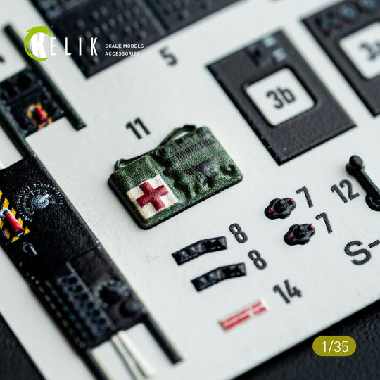 S-64E Skycrane - interior 3D decals for ICM kit