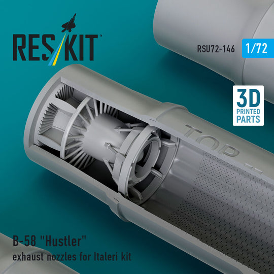 B-58 Hustler exhaust nozzles for Italeri kit (3D Printed)