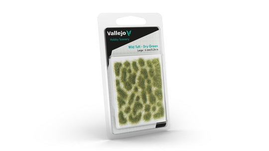 Vallejo Scenery: Wild Tuft  Dry Green (6 mm) L