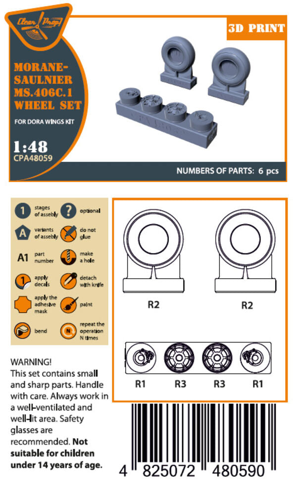 Morane-Saulnier Wheels set for Dora Wings