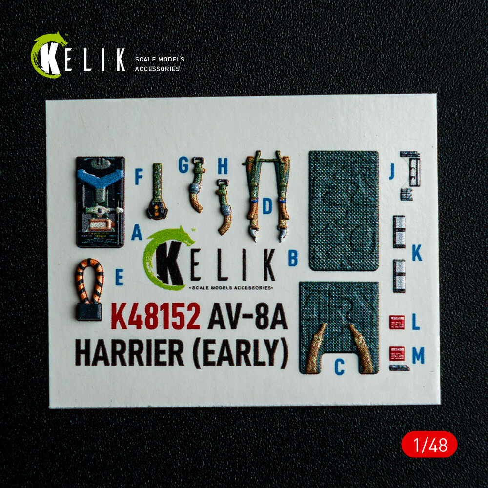 AV-8A HARRIER (Early) - interior 3D decals for Kinetic kit