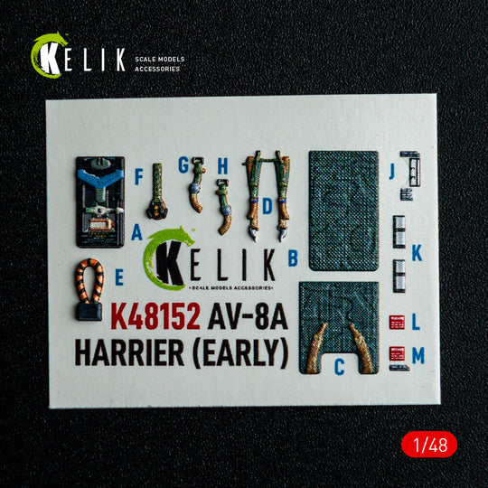 AV-8A HARRIER (Early) - interior 3D decals for Kinetic kit