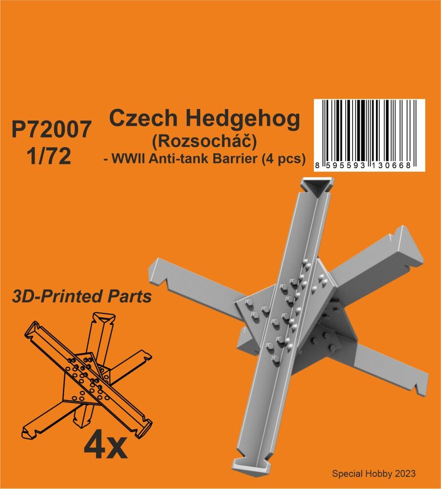 Czech Hedgehog (Rozsochá?) - WWII Anti-tank Barrier (6 pcs) 1/72
