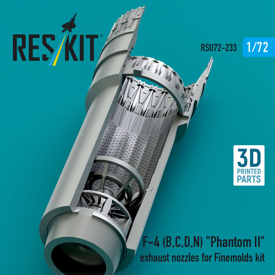 F-4 (B, C, D, N) Phantom II exhaust nozzles for Finemolds kit (3D Printed)