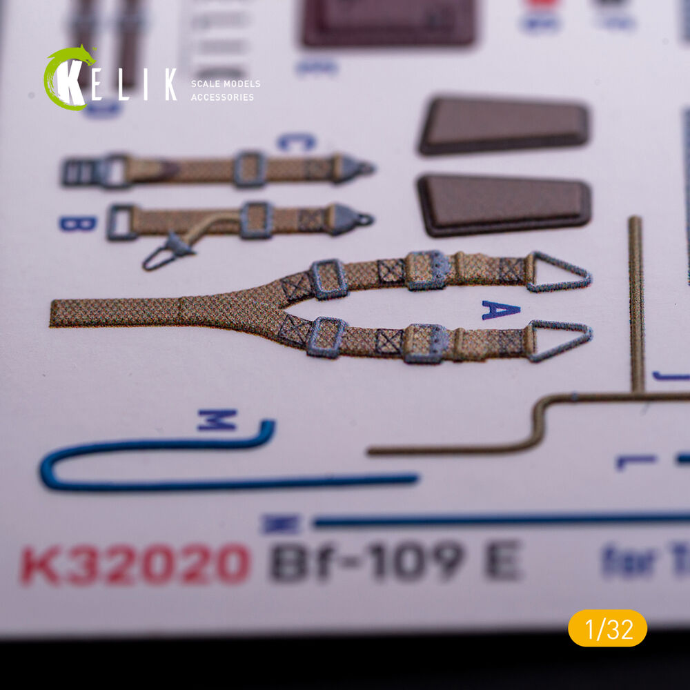 BF-109 E - Interior 3D Decal with 3D printed parts for Trumpeter kit