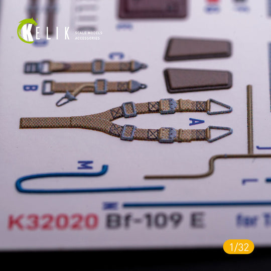 BF-109 E - Interior 3D Decal with 3D printed parts for Trumpeter kit