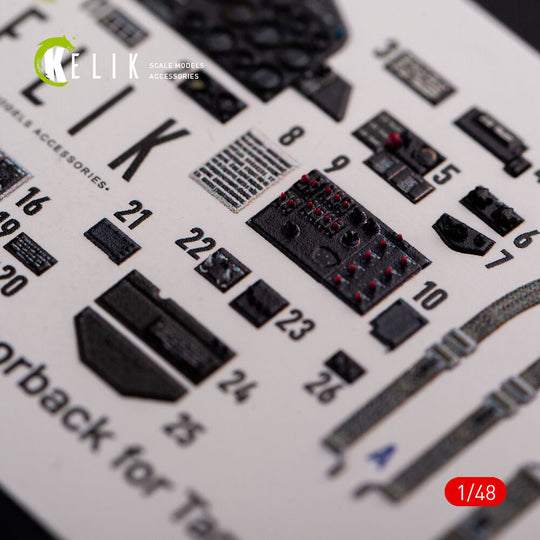 P-47D Razorback interior 3D decals for Tamiya kit
