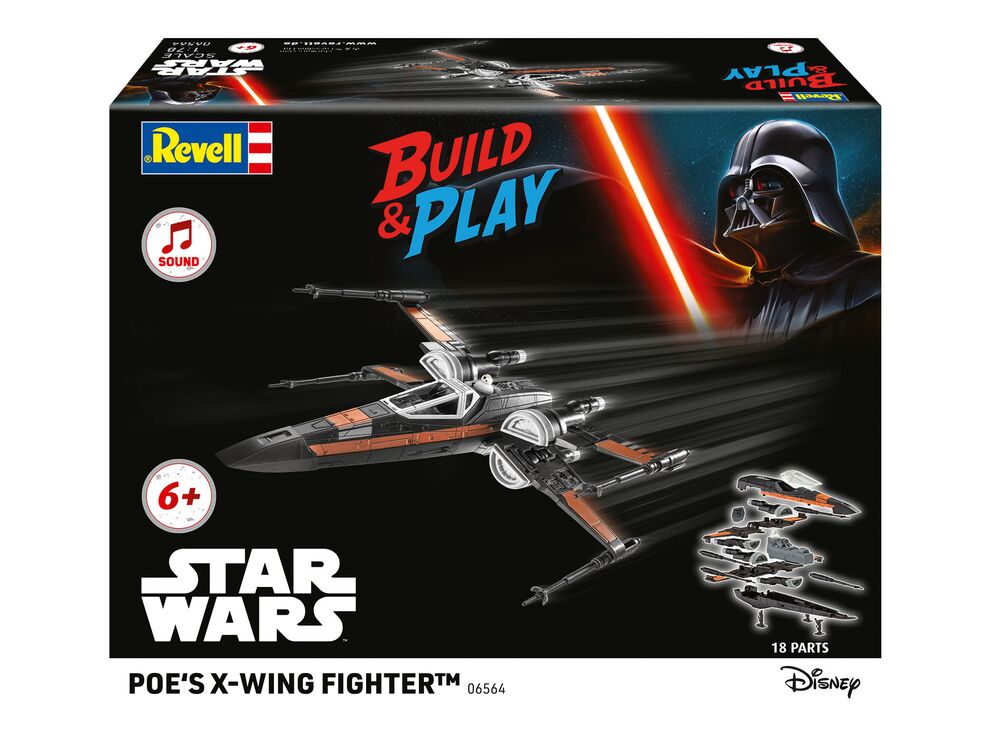 Poe's X-Wing Fighter (w/Sound): Build & Play
