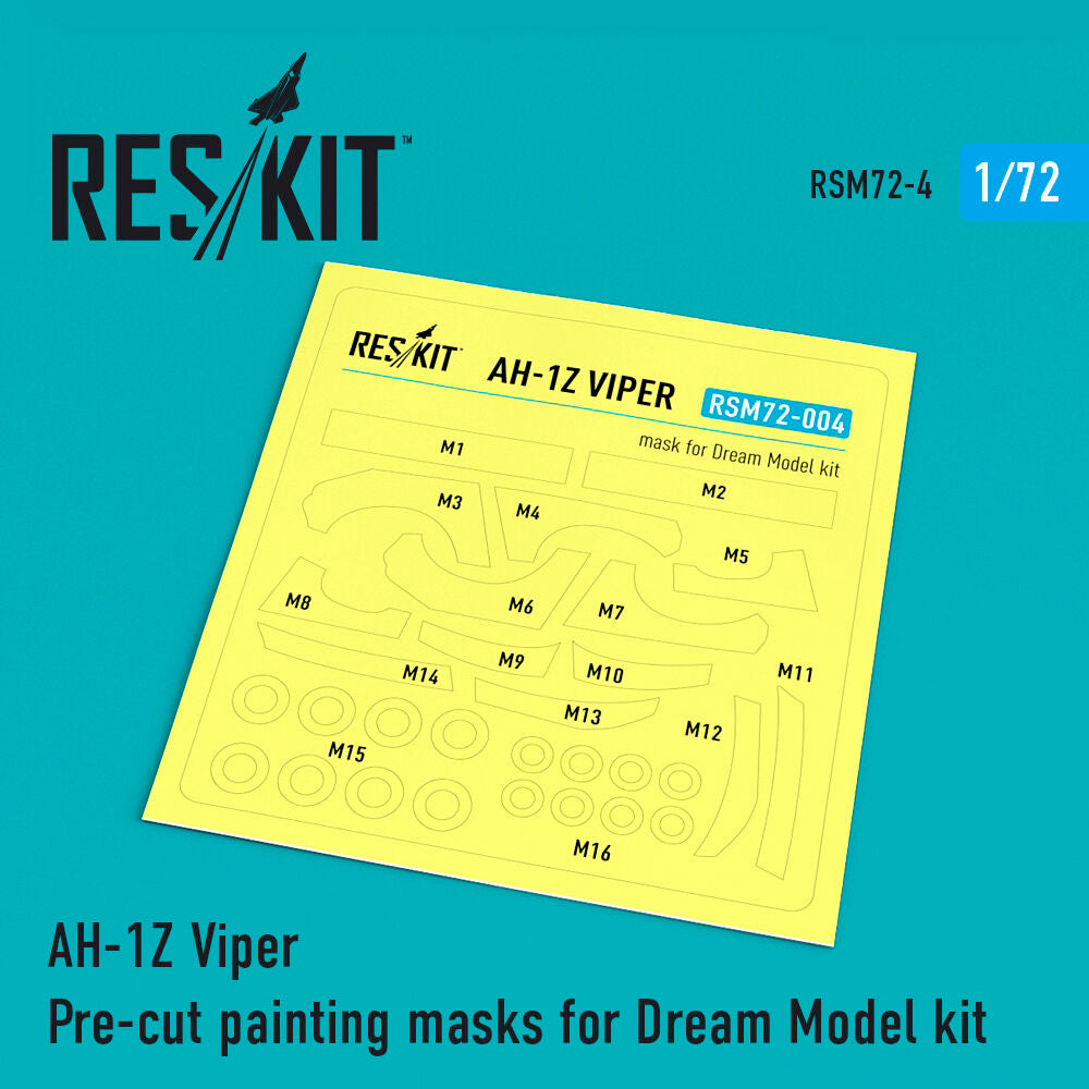 AH-1Z Viper Pre-cut painting masks for Dream Model kit