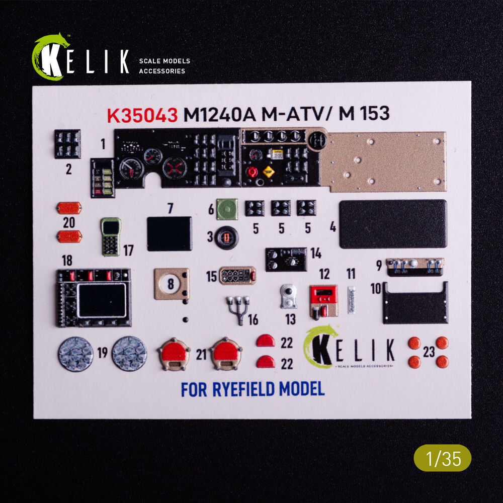 M1240A M-ATV - interior 3D decals for RFM kit