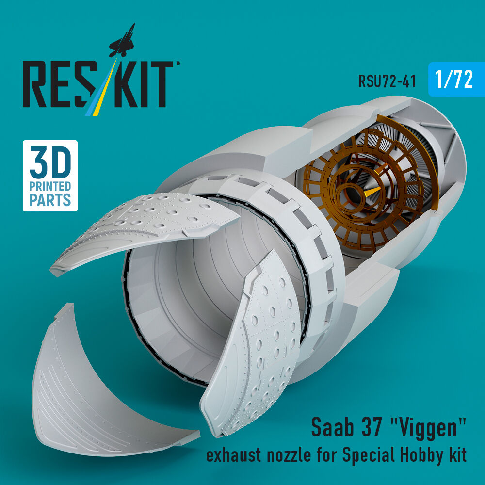 Saab 37 Viggen exhaust nozzle for Special Hobby kit (3D Printed)