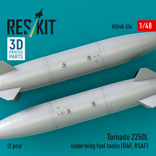 Tornado 2250L underwing fuel tanks (RAF, RSAF) (2 pcs) (3D Printed)