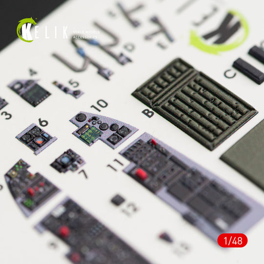 F-16C\N Fighting Falcon interior 3D decals for Tamiya kit