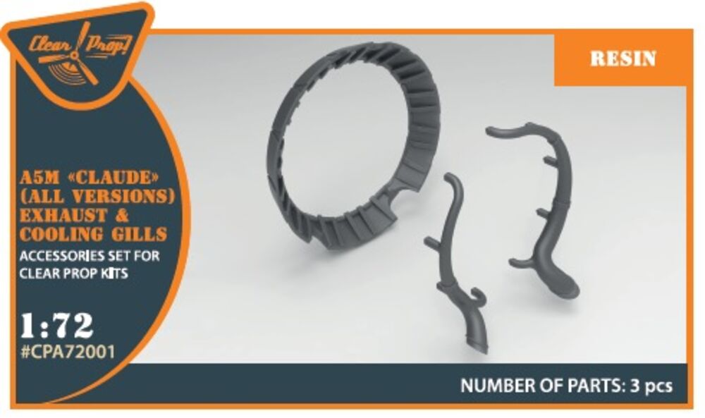 A5M Claude (all versions) resin exhaust & cooling gills for CP kits CP720016/CP72008/CP72009/CP72010