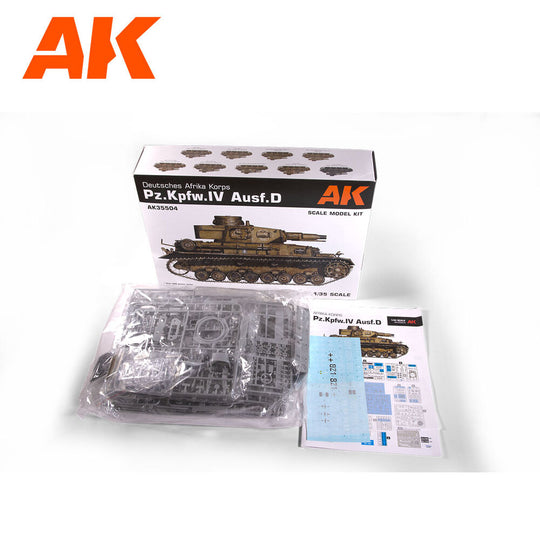 PZ.KPFW.IV AUSF.D AFRIKA KORPS +5 FIGURES GERMAN TANK CREW AFRIKA KORPS 1/35