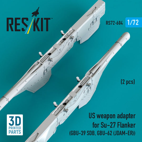 US weapon adapter for Su-27 Flanker (2 pcs) (GBU-39 SDB, GBU-62 (JDAM-ER)) (3D Printed)
