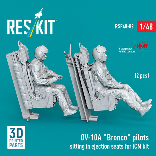 OV-10A Bronco pilots sitting in ejection seats for ICM kit (2 pcs) (3D Printed)