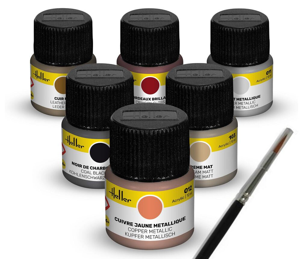 Acrylic Colour Set  Classic Cars 6 x 12 ml + Brush