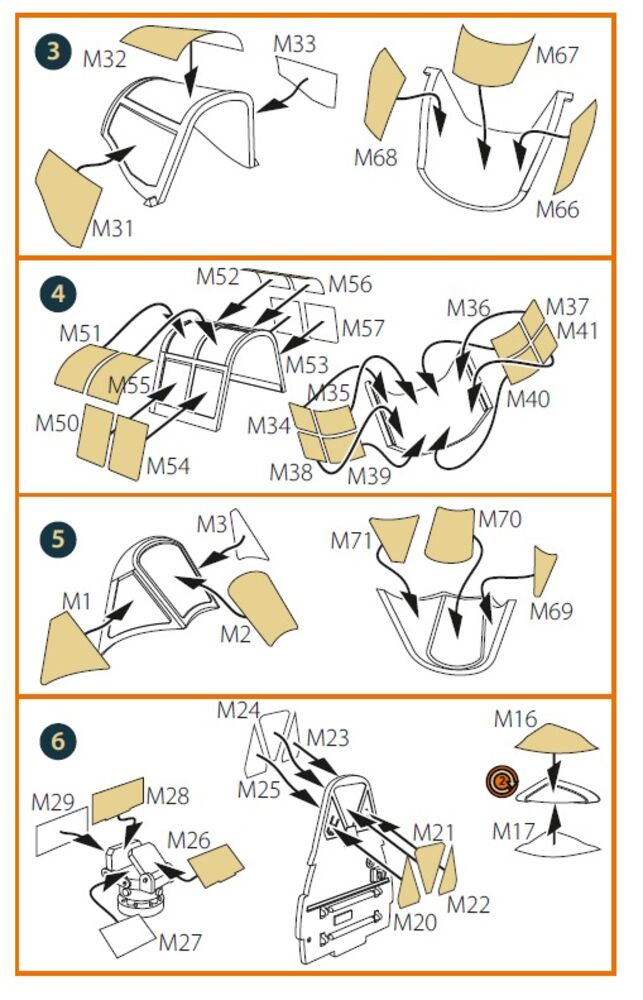 D3A2 VAL (open canopy) double-sided painting mask for Wingsy Kits
