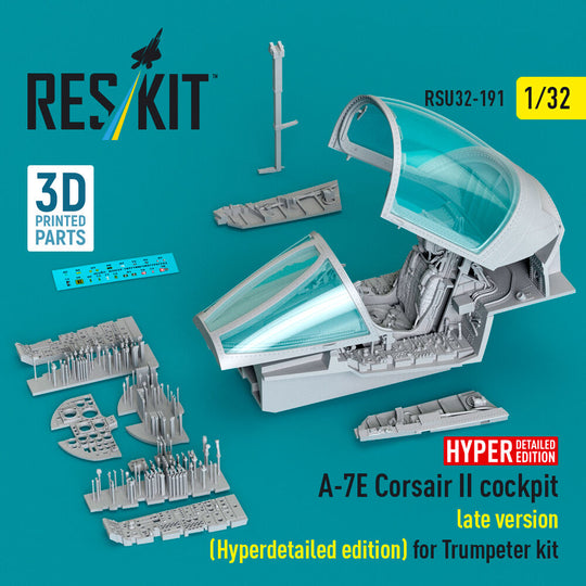 A-7E Corsair II late cockpit (Hyperdetailed edition) for Trumpeter kit (3D Printed)