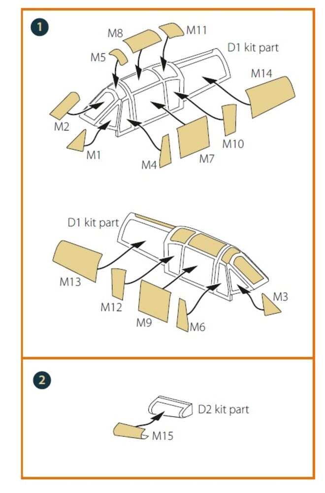 Ki-61-II, Ki-100-I painting mask for Finemolds FP17,FP19 kits