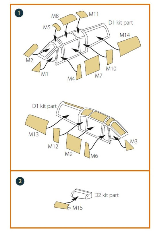 Ki-61-II, Ki-100-I painting mask for Finemolds FP17,FP19 kits
