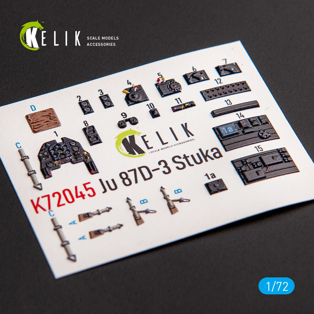 Junkers Ju 87D-3 Stuka - Interior 3D Decal for Special Hobby kit