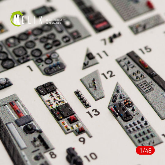 MiG-29A (9-12) Fulcrum interior 3D decals for GWH kit