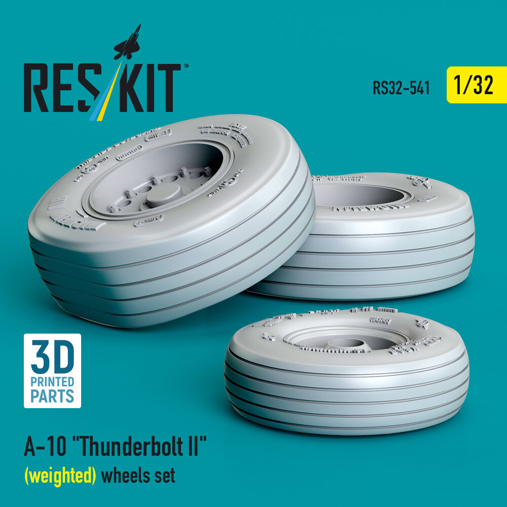 A-10 Thunderbolt II (weighted) wheels set (3D Printed)