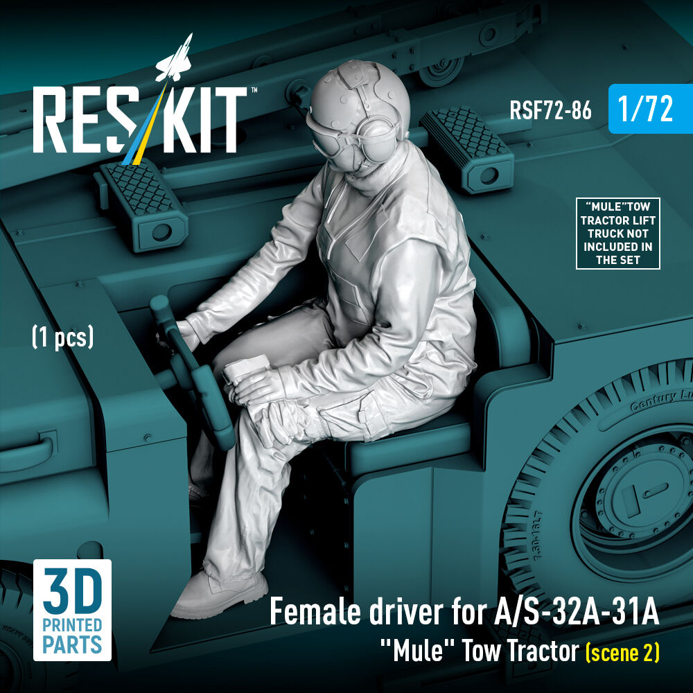 Female driver for A/S-32A-31A Mule Tow Tractor (scene 2) (1 pcs) (3D Printed)