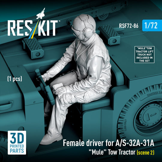 Female driver for A/S-32A-31A Mule Tow Tractor (scene 2) (1 pcs) (3D Printed)
