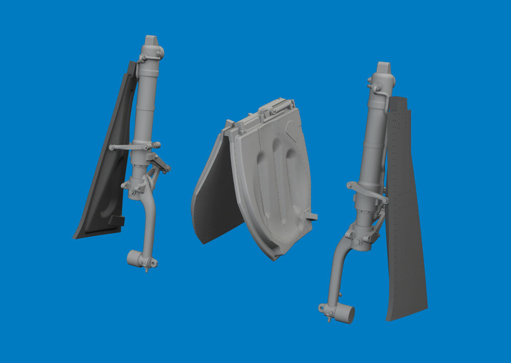 P-51D undercarriage legs PRINT for Eduard