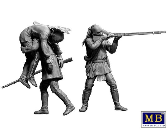 Wounded brother. Indian Wars series, XVIII century. Kit No. 2