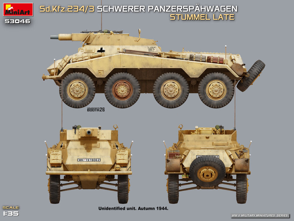 Sd.Kfz.234/3 Schwerer Panzerspähwagen Stummel Late