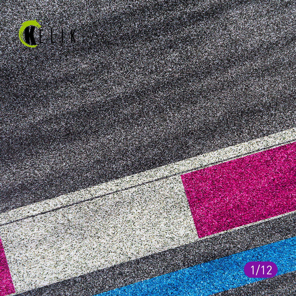 Asphalt road Moto race track type 3 Base - Acrylic 3 mm (180 x 357 mm)