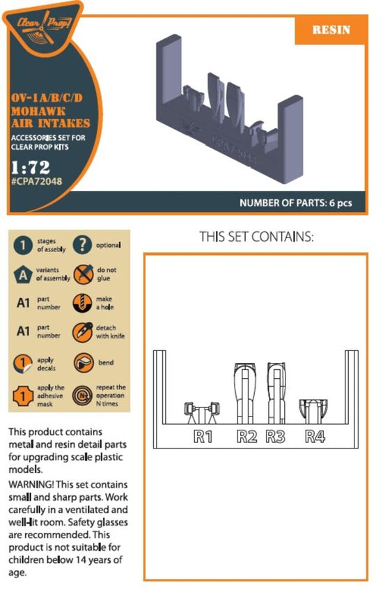 OV-1 A/B/C/D Mohawk air intakes for CP kit
