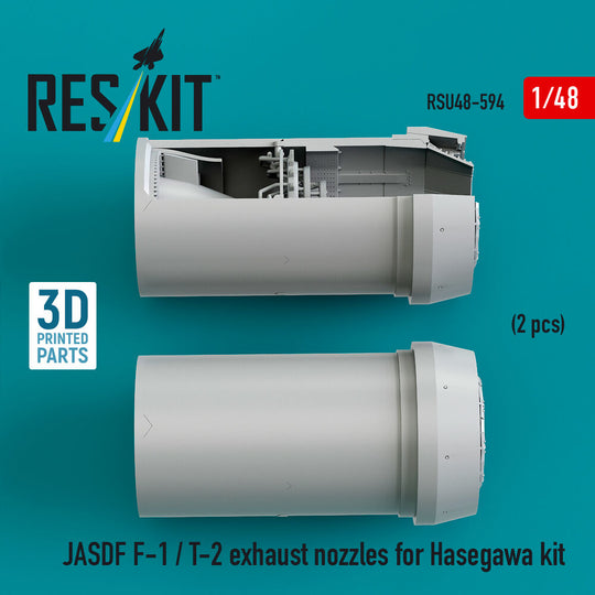 JASDF F-1 / T-2 exhaust nozzles for Hasegawa kit (3D Printed)