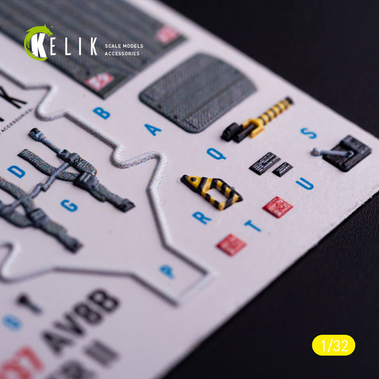 AV-8 Harrier - interior 3D decals for Trumpeter kit