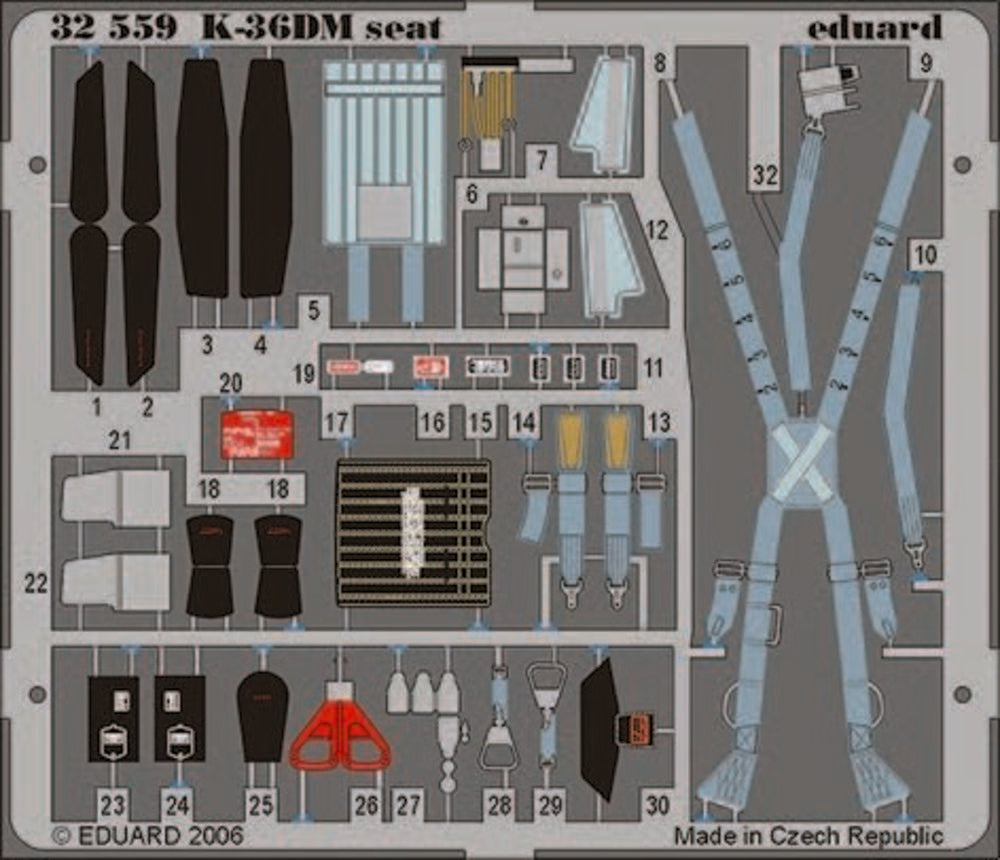 MiG-29 Fulcrum K-36DM seat für Trumpeter Bausatz
