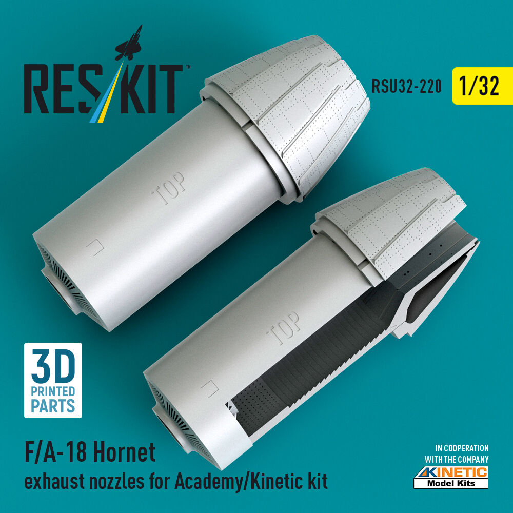 F/A-18 Hornet exhaust nozzles for Academy/Kinetic kit (3D Printed)