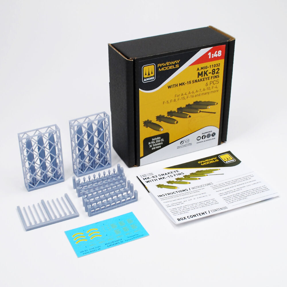MK-82 with MK-15 Snakeye fin (6 pcs)