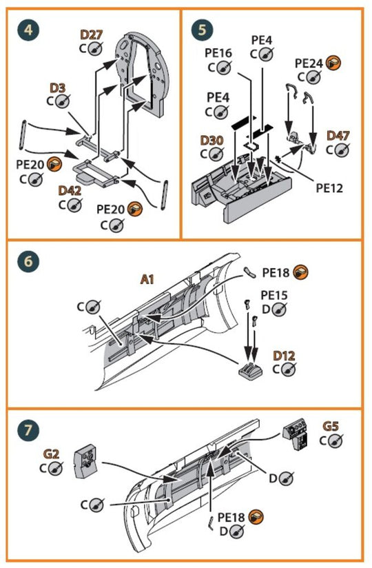 A5M Claude (all versions) PE parts for CP kits CP720016/CP72008/CP72009/CP72010