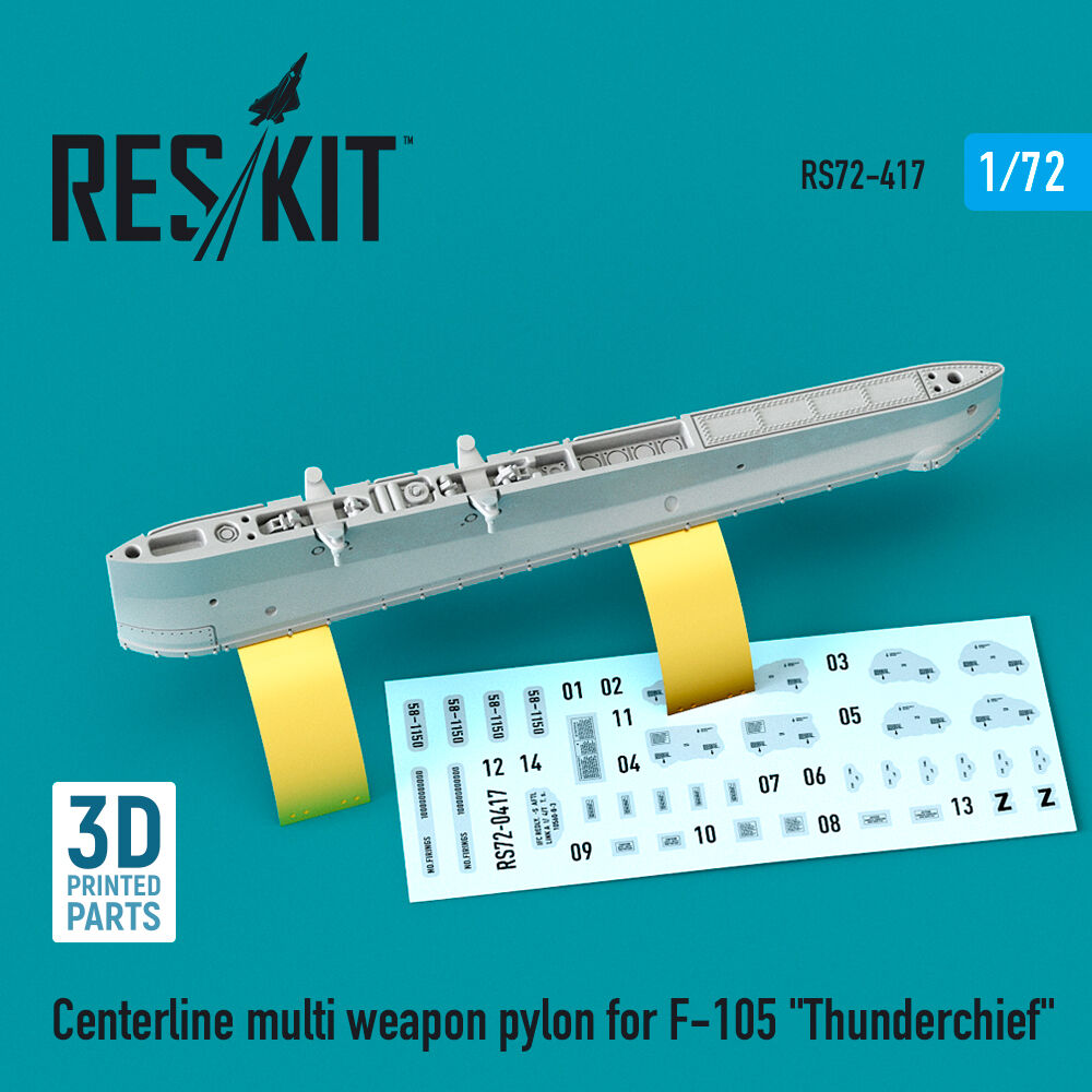 Centerline multi weapon pylon for F-105 Thunderchief (3D Printed)