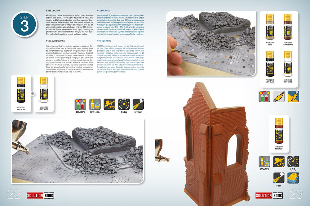SOLUTION BOOK 09 - How to Paint Brick Buildings (English, Castellano, Francais, Deutsch)