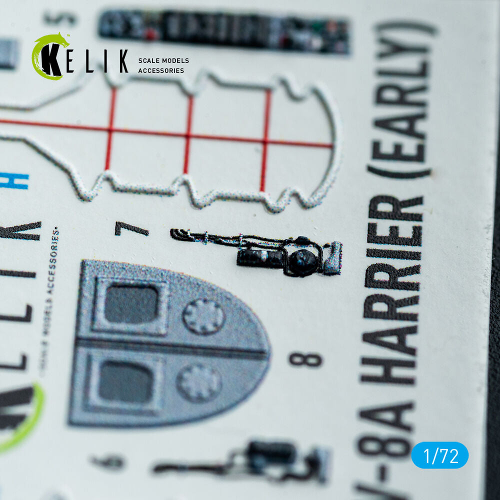 AV-8A Harrier (early) - interior 3D decals for Italeri kit