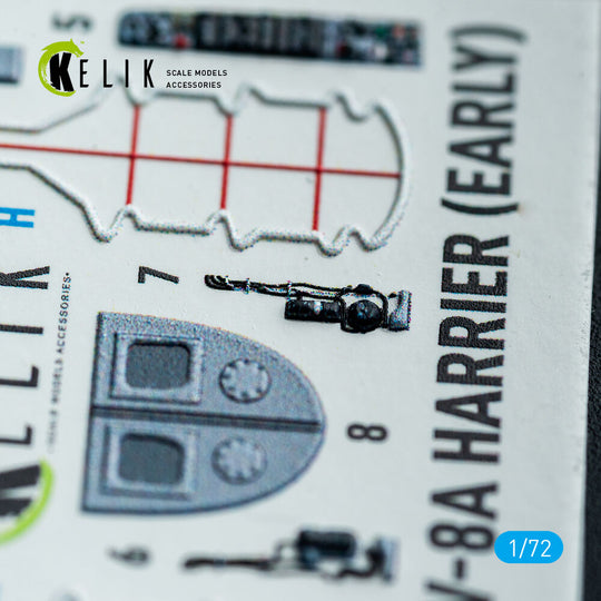 AV-8A Harrier (early) - interior 3D decals for Italeri kit