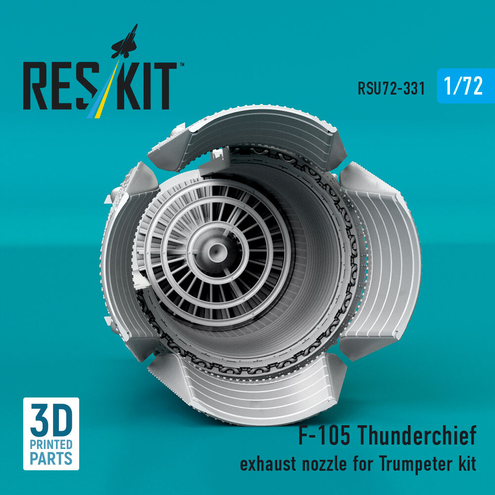 F-105 Thunderchief exhaust nozzle for Trumpeter kit (3D Printed)